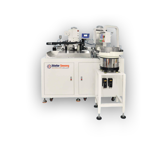 FULLY AUTOMATIC TWO TO EIGHT MULTI-COLOUR WIRE CUTTING, STRIPPING, BOTH-END CRIMPING AND ONE-SIDE HOUSING INSERTION & SECOND SIDE SLEEVE JACKET THREADING MACHINE