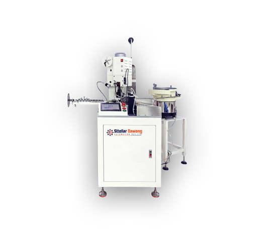 FULLY AUTOMATIC WIRE CUTTING, STRIPPING AND ONE SIDE CRIMPING,INSULATION JACKET INSERTION & SECOND SIDE TIN-DIPPING MACHINE
