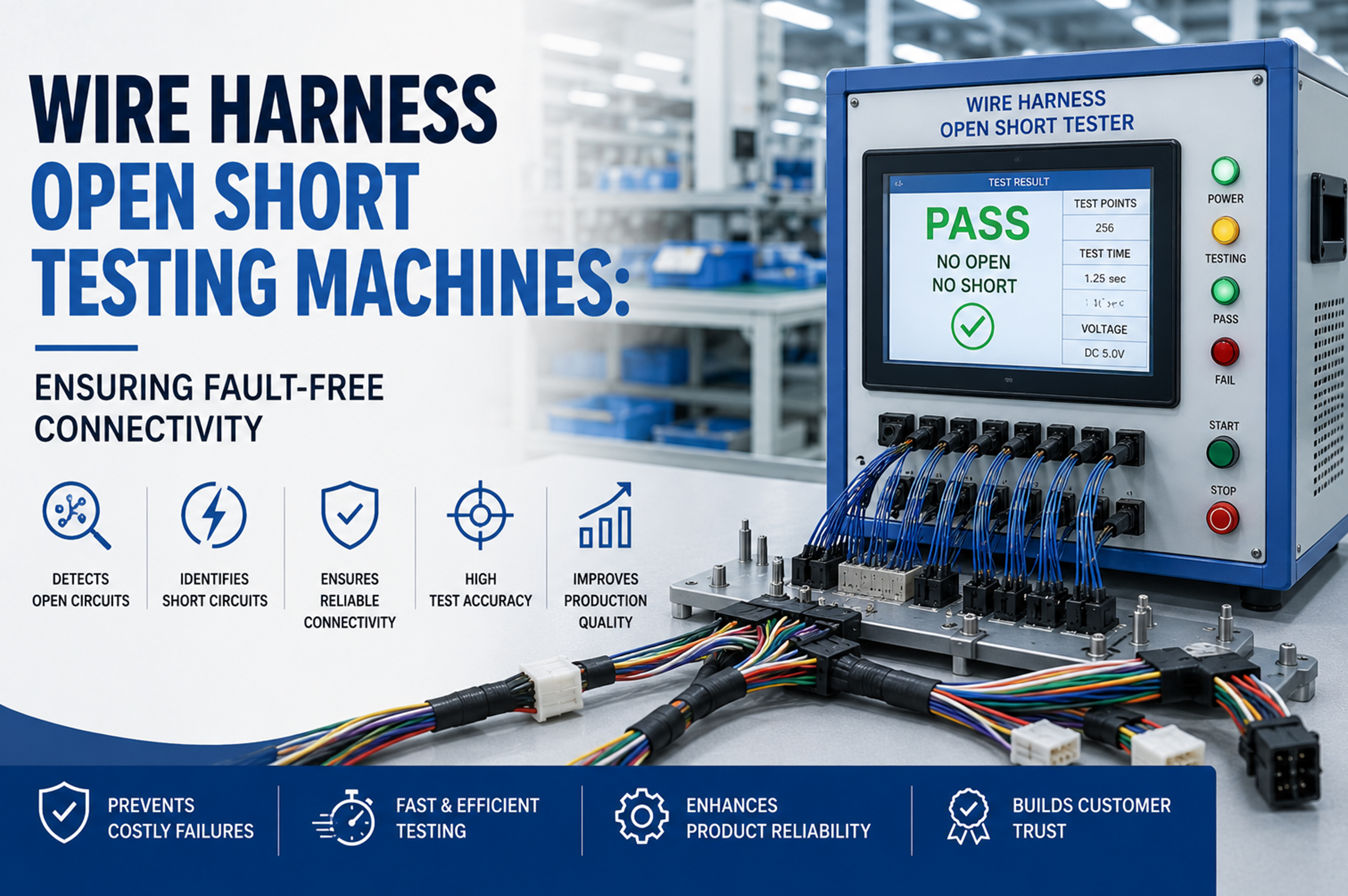 Wire Harness Open Short Testing Machines: Ensuring Fault-Free Connectivity