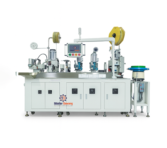 FULLY AUTOMATIC INLINE REGISTER & DIODE INSERTION, DUAL-END CABLE CRIMPING WITH BRASS STRIP, TERMINAL CRIMPING AND HST INSERTION & SHRINKING