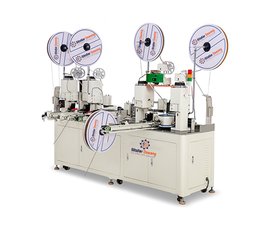 FULLY AUTOMATIC MULTI-LINE ONE PLUS SIX WIRE CUTTING, STRIPPING, AND MID JOINT CRIMPING HST INSERTION & SHRINKING BOTH ENDS MACHINE